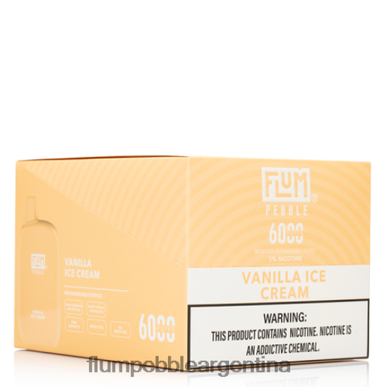 FLUM PEBBLES 6000 inhalaciones 10 paquetes | Flum Pebble Flavors 0FHZ2885 helado de vainilla