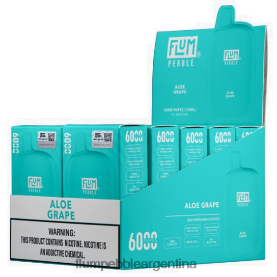 FLUM PEBBLES 6000 inhalaciones 10 paquetes | Flum Pebble Vape Argentina 0FHZ283 áloe uva